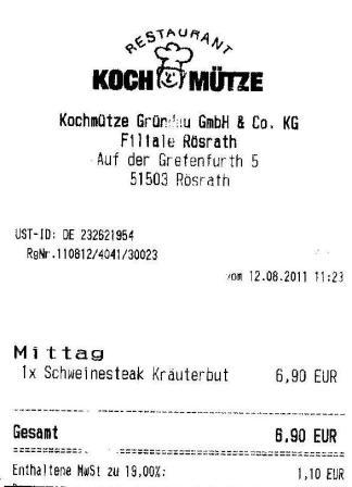 bgin Hffner Kochmtze Restaurant
